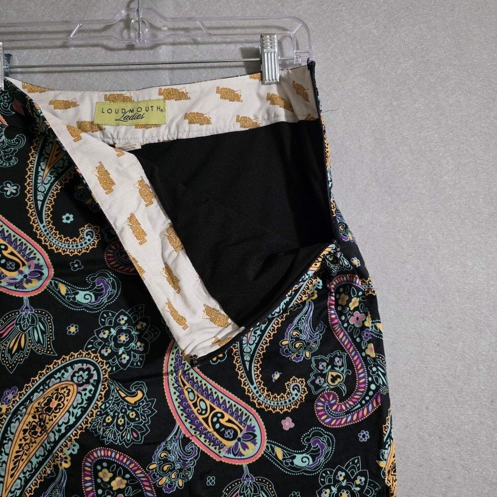 Loudmouth Womens Black Paisley Golf Skort Size 6 - Picture 6 of 9